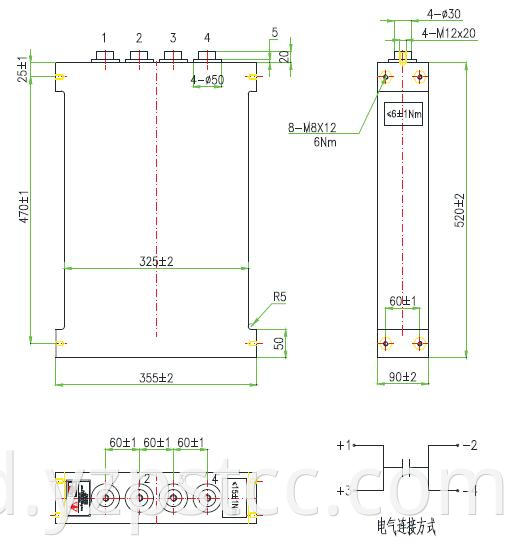 1200VDC DC-Link capacitor customized